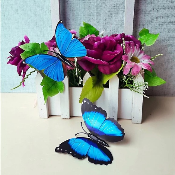 Wall Decor 3d Blue Butterfly Wall Decor Set Of 12 Poshmark